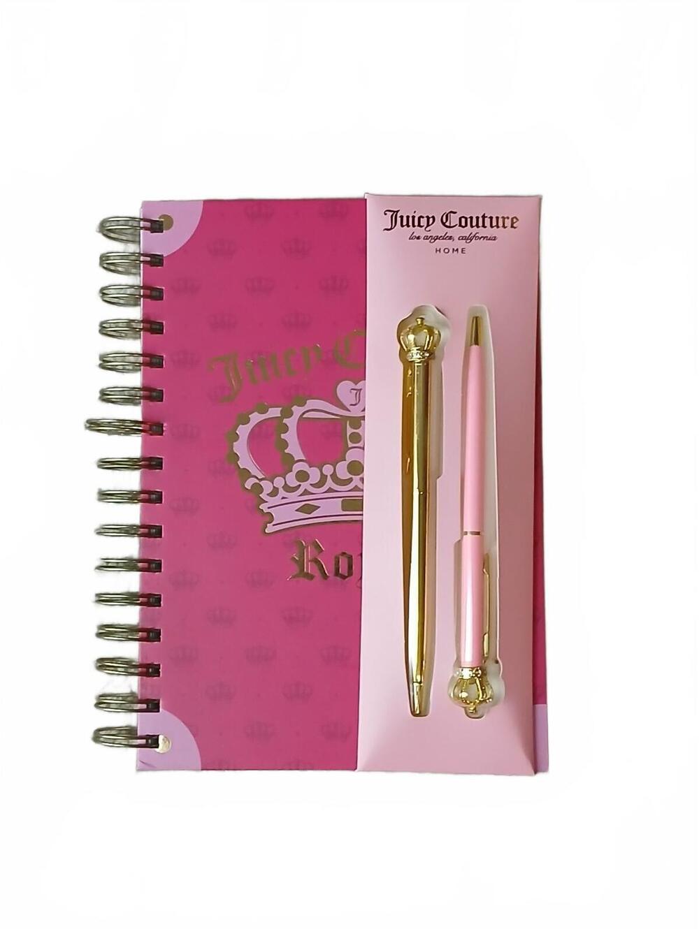 Juicy Couture Royal Crown 316 Page Journal w/ 2 Crown Pens Hardcover NWT